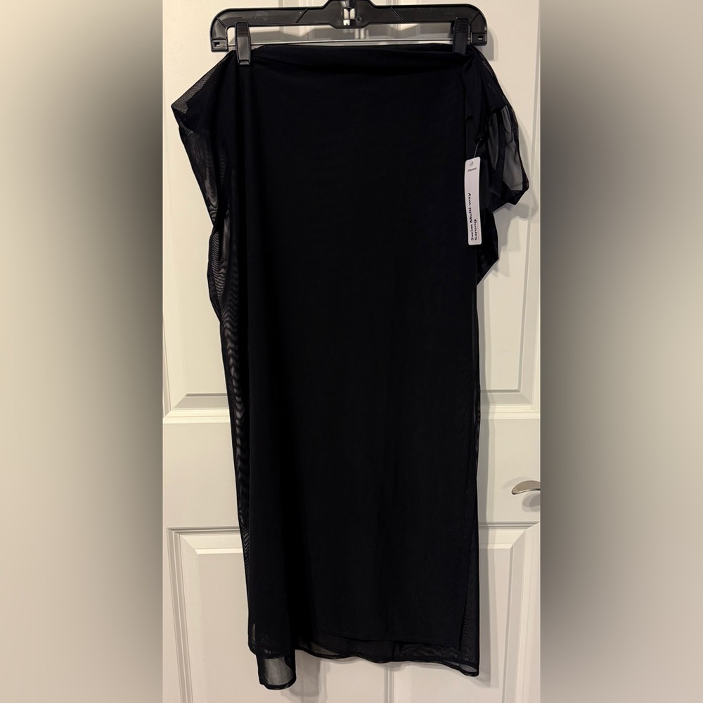 Shapermint Black Sheer Sarong